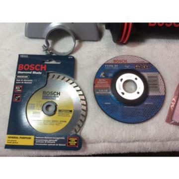 Bosch 4-1/2&#034; Angle Grinder #1375-01 6 Amp NEW With Extras