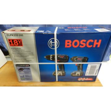 Bosch CLPK232-181 18V Cordless Lithium-Ion Drill Driver and Impact Driver Kit