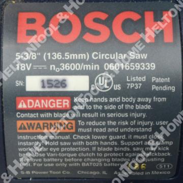 Bosch 1659B 18 Volt 5-3/8&#034; Circular Saw w/ Blade New for BAT025