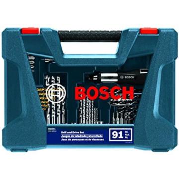New Bosch MS4091 Drill and Drive Multi Bit Set, 91 Piece + Ratchet &amp; Tough Case