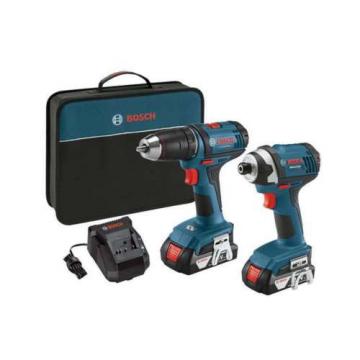 Bosch Compact 18V Cordless Lithium-Ion Drill &amp; Impact Driver Combo Refurbished