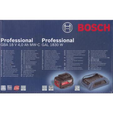 Bosch Set WIRELESS batteria 18V 4 Ah + CARICABATTERIE WIRELESS GAL 1830 W boch
