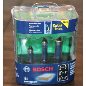 BOSCH 1/4&#039;&#039; Shank Laminate Trim Set RBS020SXW Smoother Feed New In Box