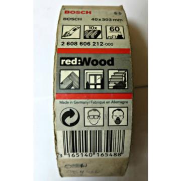 BOSCH REDWOOD 10 FOGLI ABRASIVI 40x303mm grana 60 2608606212 10x sheet 60 grain