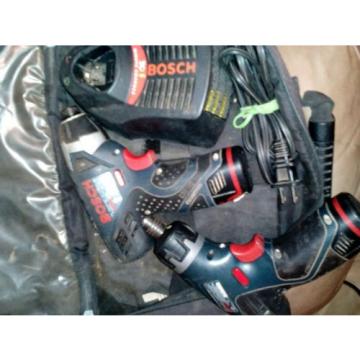 BOSCH Lithium-Ion 12volt Cordless Impact &amp; Drill/Driver PS20/PS40 Bundle!!! Used