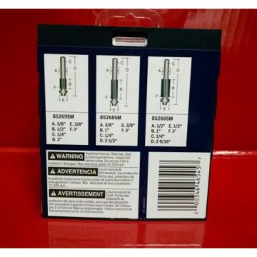 BOSCH 1/4&#039;&#039; Shank Laminate Trim Set RBS020SXW Smoother Feed New In Box