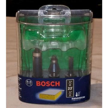 Bosch RBS020XW 3 Piece 1/4-Inch Shank Laminate Trim Router Bit Set