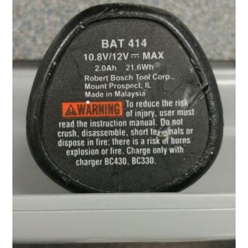 Bosch 12 Volt Battery | BAT 414 | 2.0 AH | Tested &amp; Working | Used | Ships Fast