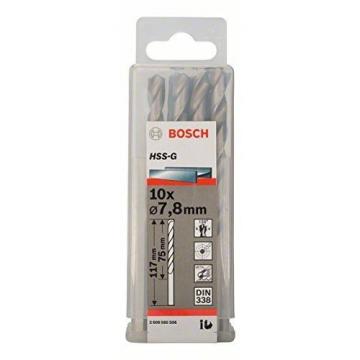 Bosch 2608585506 7.8 x 75 x 117 mm HSS-G DIN338 Drill Bits