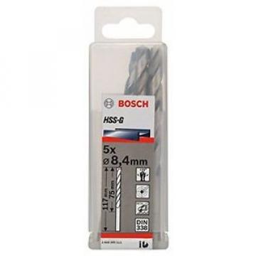 Bosch 2608585511 - Punta per metallo, codolo rotondo, HSS-G, 8,4 x 75 x 117 mm,