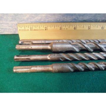 LOT OF 4 BOSCH SDS PLUS DRILL BITS 3/8&#034;, 3/4&#034;, 1/2&#034;, 5/8&#034; MADE IN GERMANY