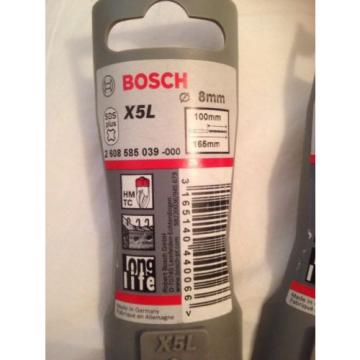 5 Bosch 2608585039 SDS Plus Hammer Drill Bit 8 X 100 X 165mm (5 Drill Bits)