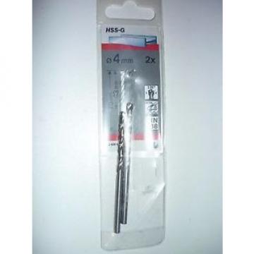 Bosch Metal drill bits HSS-G .4MM TWIN PACK 2608585916