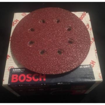 Bosch SR5R045 50-Piece 40 Grit 5 In. 8 Hole Hook-And-Loop Sanding Discs