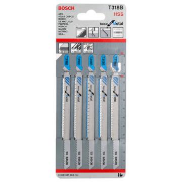 Bosch 5pcs HSS 132mm Jigsaw Blade T318B 14TPI Basic for Metal Cutting