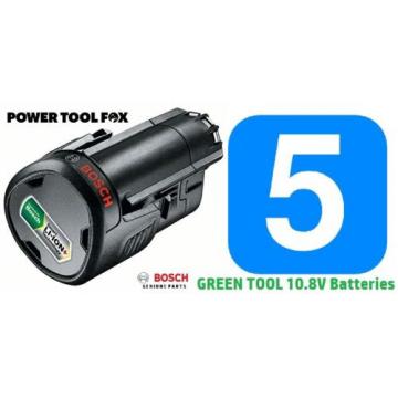 5 GENUINE BOSCH 10.8V 2.0a BATTERIES Green Tool ONLY 1600A0049P 3165140808804
