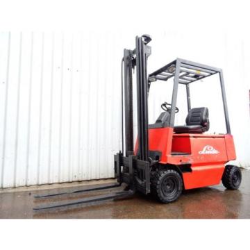 LINDE E16P. 3800mm LIFT. USED ELECTRIC FORKLIFT TRUCK. (3885)