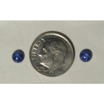 VINTAGE LINDE LINDY PETITE 5MM RD CF BLUE STAR SAPPHIRE CREATED EAR PND CHN  SS