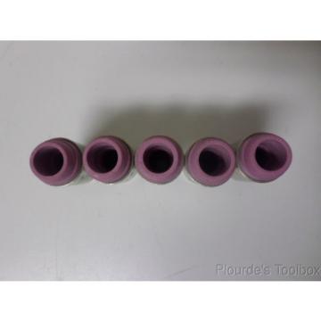 Lot of (5) New Linde No. 4 Alumina Cups, HW-17 &amp; 18 Torch, 10N56