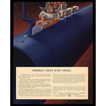 VINTAGE 1941 &#034;UNIONMELT WELDING&#034; ELECTRIC PROCESS LINDE AIR PRODUCTS  PRINT AD