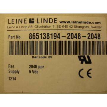 New LEINE &amp; LINDE 865138194-2048-2048 Incremental Double Encoder Hollow Shaft