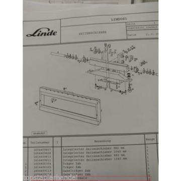 Gasket set for integrated Sideshift Linde 0009629002 E12/15/16/20 BR 322, 324