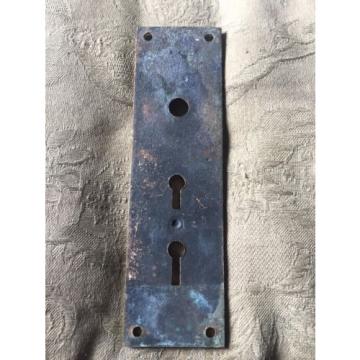 Antique Victorian Cast Bronze Entry  Doorknob Backplate -  F.C. Linde &amp; Co.