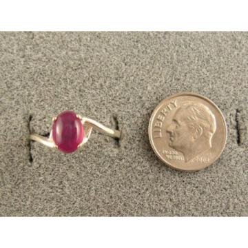 8X6mm 1.5+ CT LINDE LINDY TRN RED STAR SAPPHIRE CREATED RUBY SECOND RING .925 SS