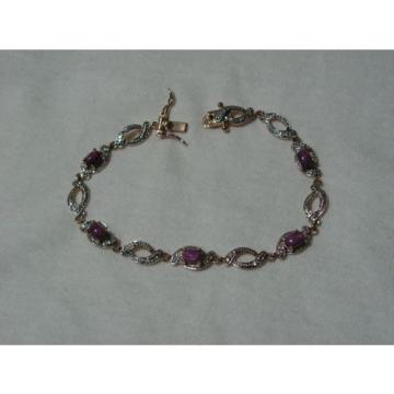 ...Beautiful Gold Vermeil,Linde/Lindy Ruby Star Sapphires Bracelet...