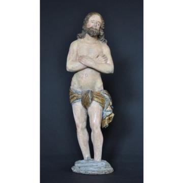 &#034;Christus im Jordan stehend&#034;, ca. 1550-1600, Linde, alte Fassung, Sammlerstück