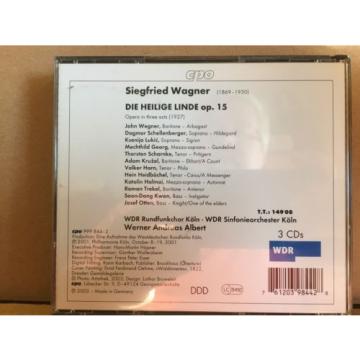 Siegfried Wagner, Die Heilige Linde 3 CD Fat Box Set, Koln, Albert