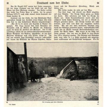 Leutnant von der Linde ( Eroberer von Fort Malonne ) Foto-Bericht c.1917