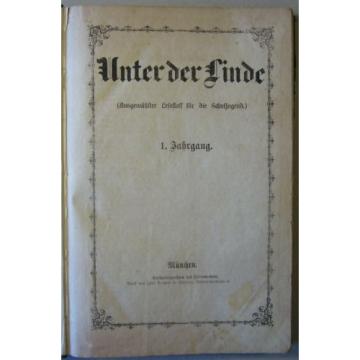 Zeitschrift “UNTER DER LINDE” LESESTOFF FÜR DIE SCHULJUGEND, 3 Jahrg. 1868-1871