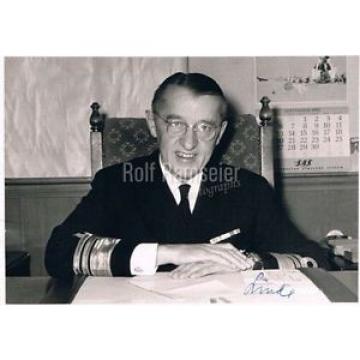 Norway Admiral Aage Linde genuine autograph signed 5&#034;x7&#034; photo 1967