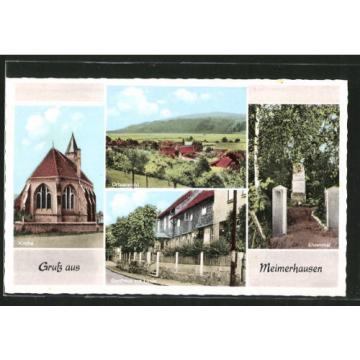 tolle AK Meimerhausen, Kirche, Gasthaus zur Linde, Ehrenmal