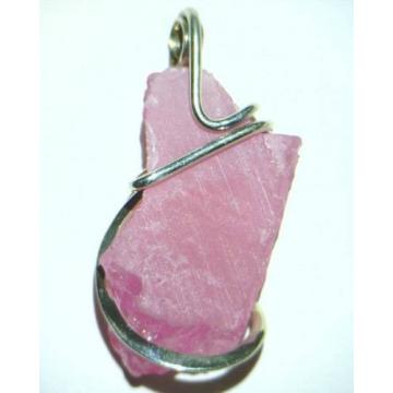 43.26ct Pink Linde Star Sapphire Crystal Rough in Sterling Silver Pendant Wrap