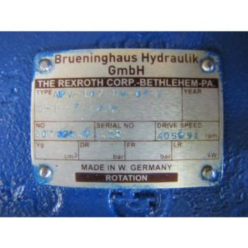 REXROTH BRUENINGHAUS A2V-107-HM-0R-1-G-10-7-E0PM HYDRAULIC PUMP REBUILT