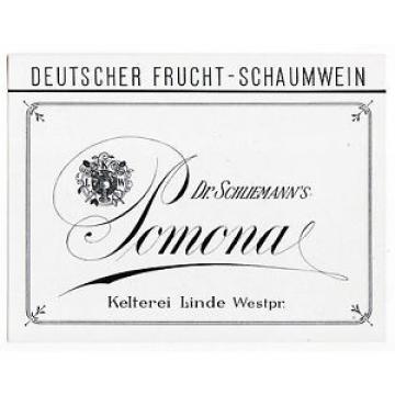 LINDE – Lipka Polen POMONA Dr. Schliemann Frucht-Schaumwein Etikett label x0845