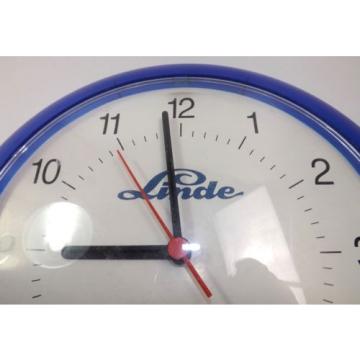 Wanduhr Linde Uhr Werbung Reklame Kunststoff Blau Sekundenzeiger Sammler SCHROTT