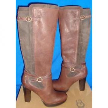 UGG Australia LINDE Knee High Tall Leather Suede Boots Size US 7 NEW #1005655