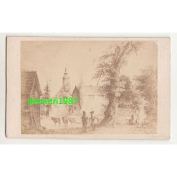 CdV Foto Garbenheim bei Wetzlar um 1870 Werther - Linde ! (F1666