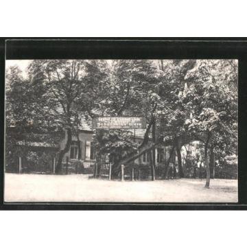 schöne AK Stolpe, Gasthof Zur krummen Linde mit Gartenrestaurant 1925