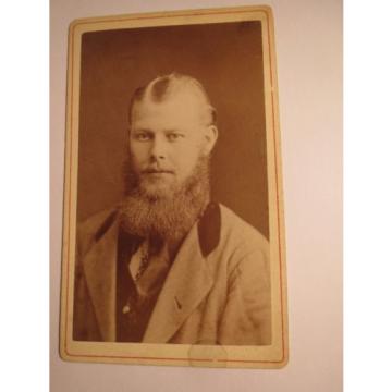 Gotha - Rudolf Linde aus Gotha als Mann mit Bart im Anzug - Portrait / CDV