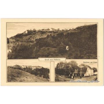 Laucha an der Unstrut Plößnitz 3 Bild: Panorama und Gasthof zur Linde 1922