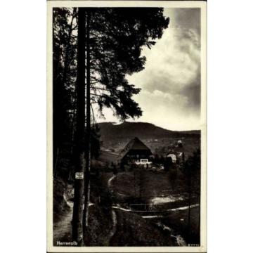 Herrenalb Schwarzwald alte Ansichtskarte 1936 Partie am Gasthaus zur Linde Wald