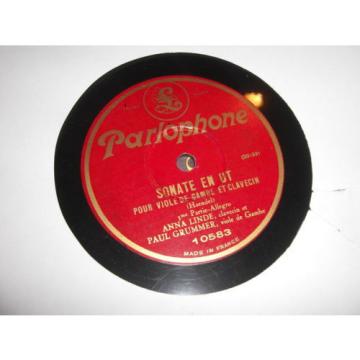 ANNA LINDE PAUL GRUMMER PARLOPHONE 78 RPM RECORD 10583 CELLO