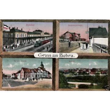 2511/ Foto AK, Bebra, Bahnhof, Bahnhofsstr., an der Linde, 1917