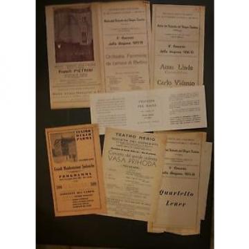 TEATRO REGIO PARMA lotto 6  programmi musicali 1932 - 1938 Prihoda  Linde Lener