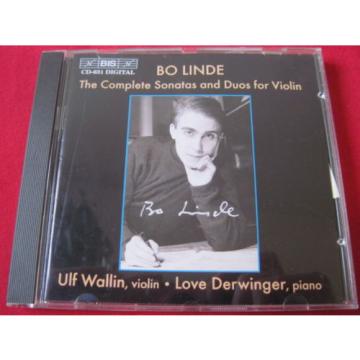 BO LINDE COMPLETE SONATAS FOR VIOLIN - ULF WALLIN / DERWINGER (CD 1994 AUSTRIA)