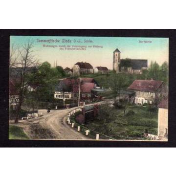 108912 AK Niederlinda Linda O.-L. Schlesien Nieder Linde 1910 Ort Kirche Dorfstr